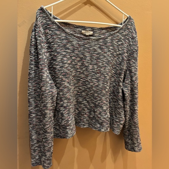 Madewell multicolored knit cropped sweater Size Large - Picture 5 of 9